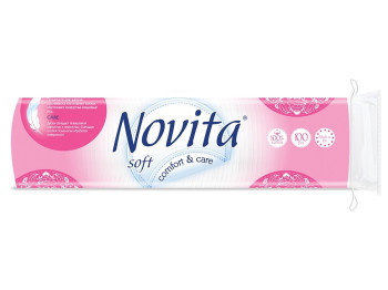 атні диски Novita Soft, 100% бавовна, ультрам’які, перфорований край, 100 шт
