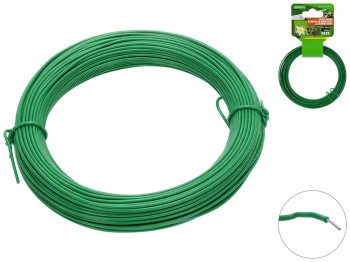 Дріт садовий EmiPro, залізо, пластик, 1,3мм×20м, колір зелений