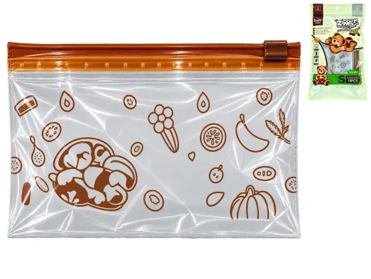 Пакети харчові Teddy Island із застібкою zip-lock для зберігання продуктів, 20×14 см, 16 шт