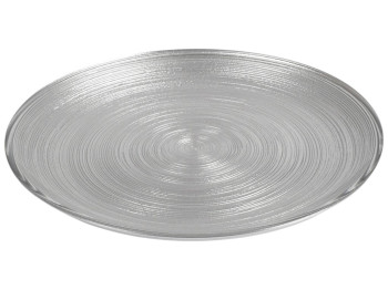 Блюдо Zoom, скло, 20см, колір темно-сірий