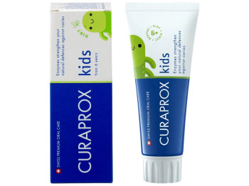 Зубна паста Curaprox Kids Mint, з фтором 1450 ppm, з 6 років, 60 мл