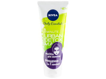 Маска для обличчя Nivea Urban Skin Detox "Очищення за 1 хв" 75мл
