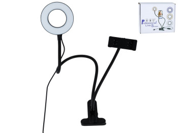 Лампа Fill Light 2 in 1, USB, метал, діаметр лампи 50мм, колір чорний, 190×155×75мм, м'ята упаковка