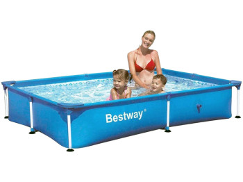 Бассейн каркасный прямоугольный Steel Pro. Bestway 56401