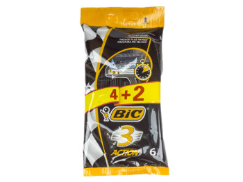Станки для гоління Bic "Action 3" 3 леза (ціна за набір 4+2шт)