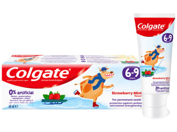 Зубна паста Colgate дитяча Strawberry Mint, 6-9 років, 60мл