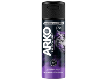 Дезодорант-спрей Arko Men Freedom Spirit, белый мускус и фиалка, 72 часа, 150 мл