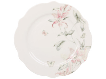 Тарелка фарфоровая Pink Orchid, D19,5см