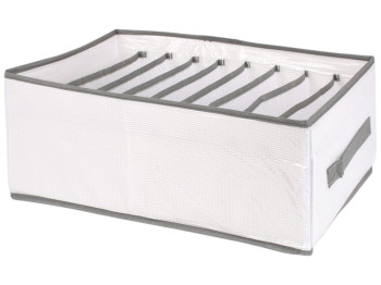 Організатор для зберігання білизни White, 9 відділень, 44×25×17 см, з ручкою