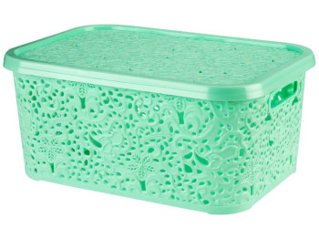 Корзинка R plastic Ажур, 6л, 28,5x20,5x12,5см, м'ята, 30607