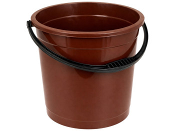 Відро R plastic коричневе, без кришки, 10л, 01002