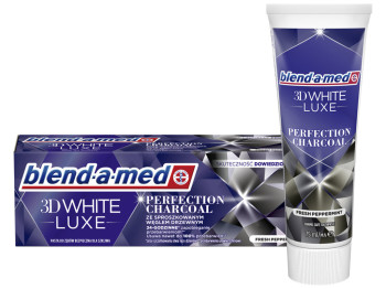 Зубна паста Blend-a-med 3D White Luxe, з деревним вугіллям, 75мл