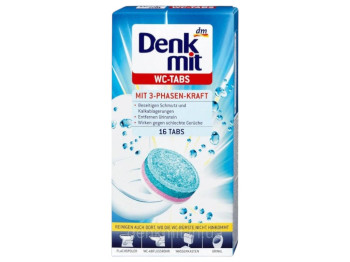 Таблетки для чищення унітазу Denkmit WC-Tabs, 400г (ціна за 16шт)