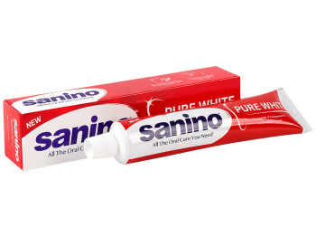 Зубна паста Sanino Pure White, що відбілює, 75мл