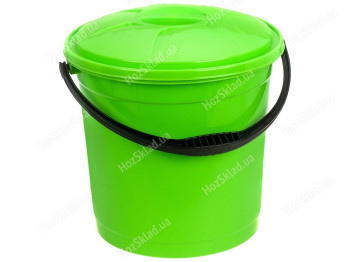 Відро R plastic салатове, з кришкою, 12л