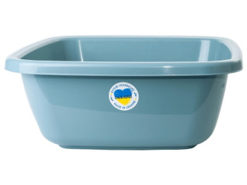 Таз квадратний, 6,0л, 29х29х16см (колір сизо - блакитний) 121042