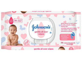 Вологі серветки дитячі Johnson's "Ніжна турбота" без сліз 56шт з клапаном