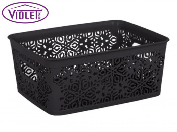 Корзина Violet House "Ажур №1" без крышки 24,8х19х10,5см 5л (цвет коричневый) 30011