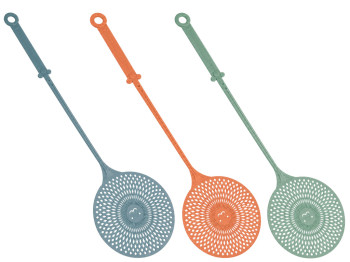 Мухобійка пластикова з довгою ручкою, 49 см, 3 кольори (ціна за 1шт)