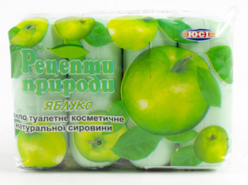 Мыло твердое "Рецепты природы" "Яблоко" 4x75г (екопак)