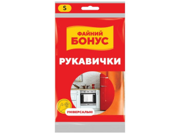 Перчатки резиновые Бонус, универсальные, S, Эконом