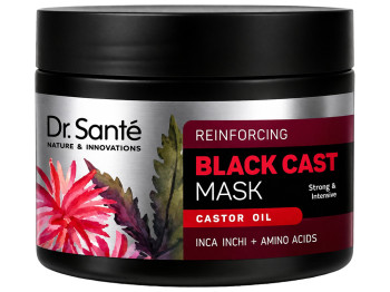 Маска для волосся Dr.Sante Black Castor Oil, з рициновою олією, олією інка-інчі та олією ши, 300мл