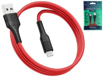 Кабель USB Ridea RC-M122 Fila Type-C 3A, Червоно-Чорний
