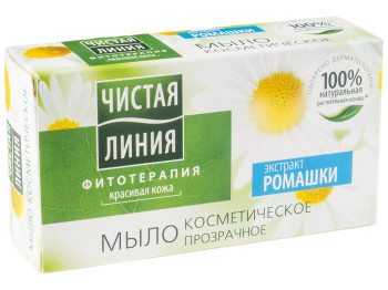 Мило косметичне Чистая линия "Екстракт ромашки" прозоре 80г