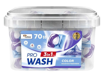 Капсули для прання ProWash 3 в 1 Гірська свіжість, 70 штук