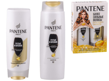 Набор подарочный Pantene Pro-V "Густые и крепкие" (шампунь 250мл+бальзам-ополаскиватель 200мл)