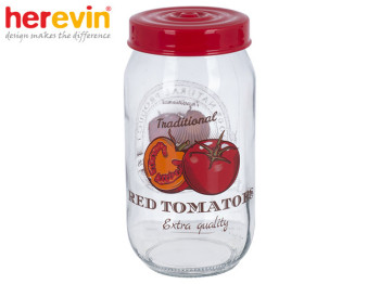 Банка скляна Herevin "Tomato" з пластиковою кришкою 1л 57647