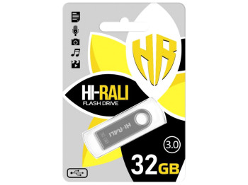 USB флеш-накопичувач 3.0 Hi-Rali Shuttle 32gb, Сталевий