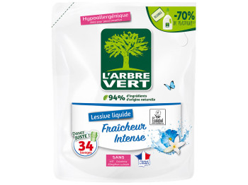 Гель для стирки L’Arbre Vert Intense Freshness, запасной блок, 34 стирки, 1,53 л