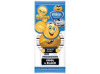 Освіжувач повітря Fresh Way "SMILES DRY" сухий листочок Cool&Black