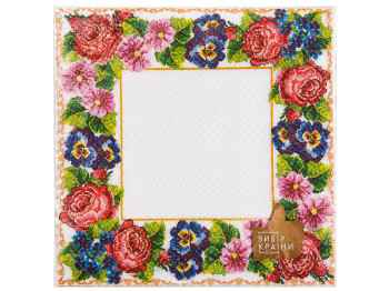 Салфетки бумажные двухслойные La Fleur Цветочный орнамент, 33×33 см, 16 шт
