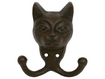 Гачок Котик, чавун, 10×4×11см, колір коричневий