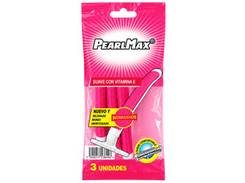 Бритви одноразові жіночі PearlMax з вітаміном Е, 3 шт, 2 леза