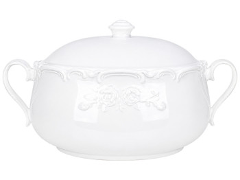 Супниця порцелянова Chateau Blanc Collection, з кришкою та ручками, 4,25 л, 37×20,5×21 см