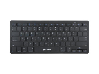 Клавиатура беспроводная Jeqang JB-320, bluetooth 5.2, 78 клавиш, ножничные, AAA, ENG/UKR, черный