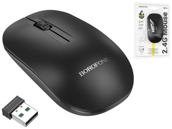 Бездротова Миша Borofone BG14 Planet 2.4G + Bluetooth Колір Чорний