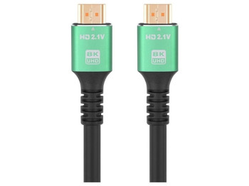 Кабель HDMI- HDMI 2.1V 1.5m 8K 120 fps, Чорний