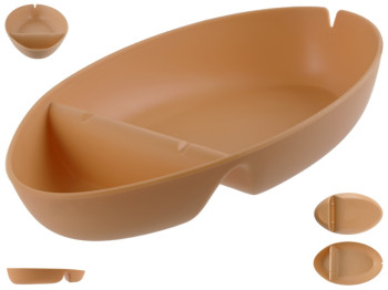 Тарілка для шашлику Kinder Way, 28х17,5х5, світлий бежевий