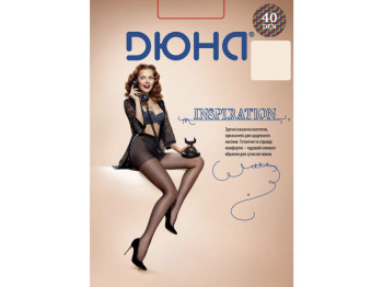 Колготи жіночі капронові 40DEN "Inspiration" 127-4 розмір 4 (колір чорний) Дюна