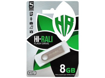USB флеш-накопичувач Hi-Rali Shuttle 8gb, Сталевий
