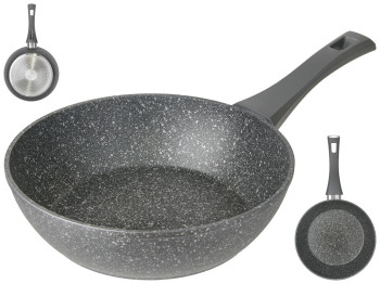 Сковорода глибока Gusto індукційне дно з антипригарним покриттям Marble D24см GT-2105-24