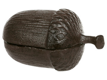 Скринька Жолудь, чавун, 13×7×7,5см, колір коричневий