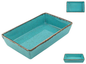 Салатник прямокутний Porland Turquoise, 16,5×8,5см, колір бірюзовий