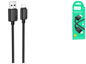 Кабель USB Hoco X113 Lightning 2.4A Колір Чорний