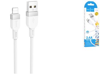 Кабель Hoco X109 Silicone Lightning 2.4A Колір Бiлий
