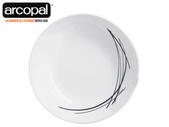 Тарілка супова склокерамічна Arcopal Domitille Noir 20см 600мл 41018